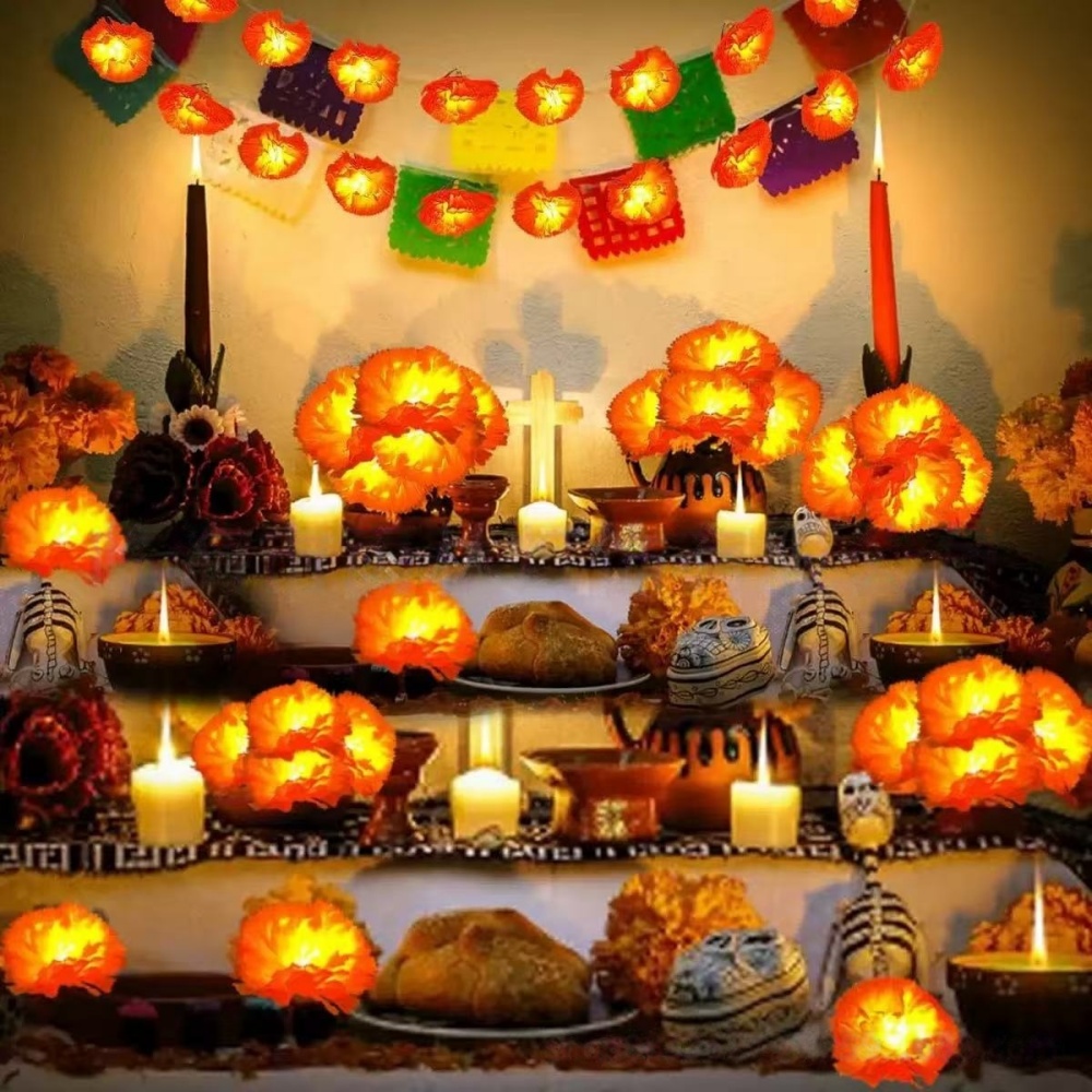 Halloween Led String Lights Orange - Luzes de Cordão LED em Forma