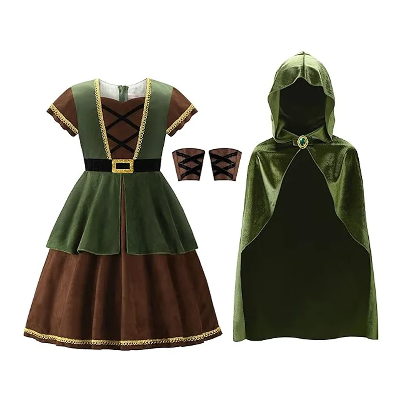 Vestido Medieval com Capuz par - Halloween Costume Kids avaliação e preço