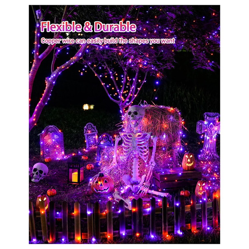 Luzes de Cordão Solares de Hal - Halloween Led String Lights Orange avaliação e preço