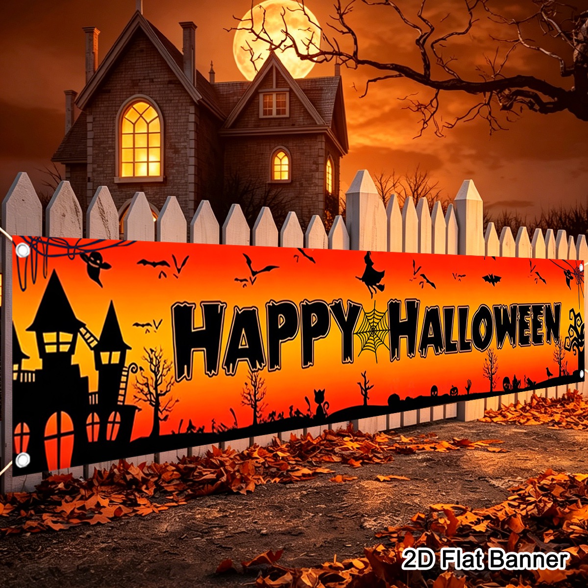 1 unidade Banner Feliz Hallowe - Pumpkin Lantern Halloween avaliação e preço