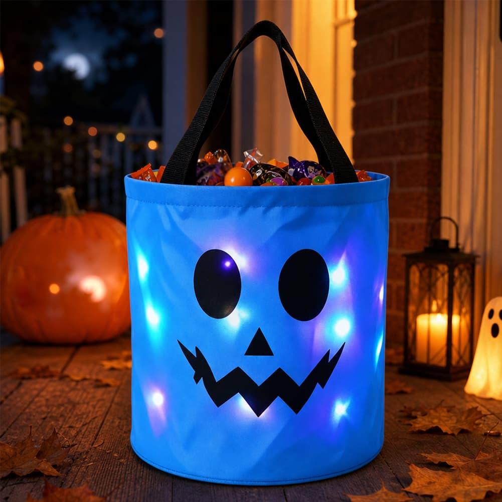 Balde de doces luminoso de abó - Halloween Pumpkin Decor Led avaliação e preço