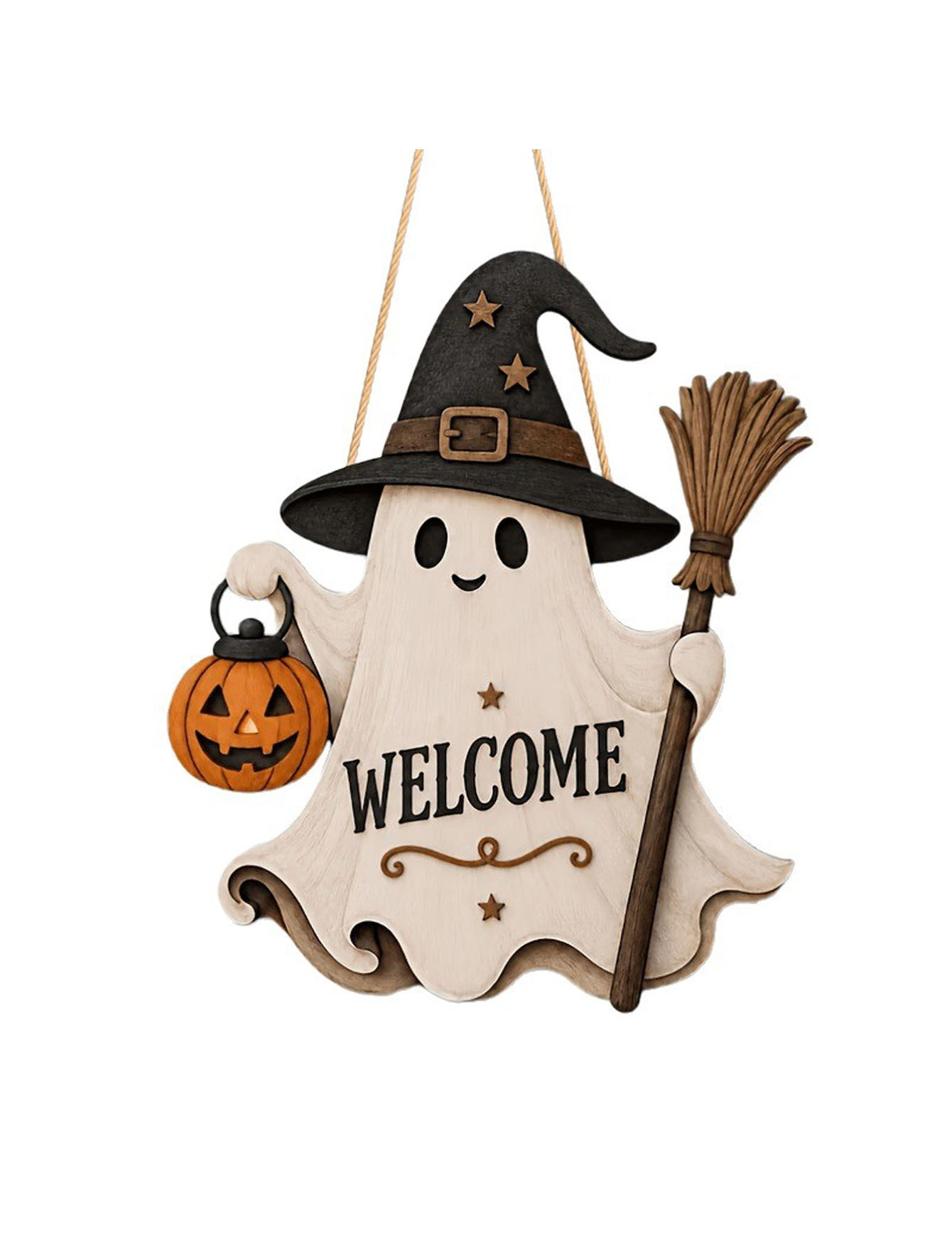 Placa de porta de Halloween em - Pumpkin Lantern Halloween avaliação e preço